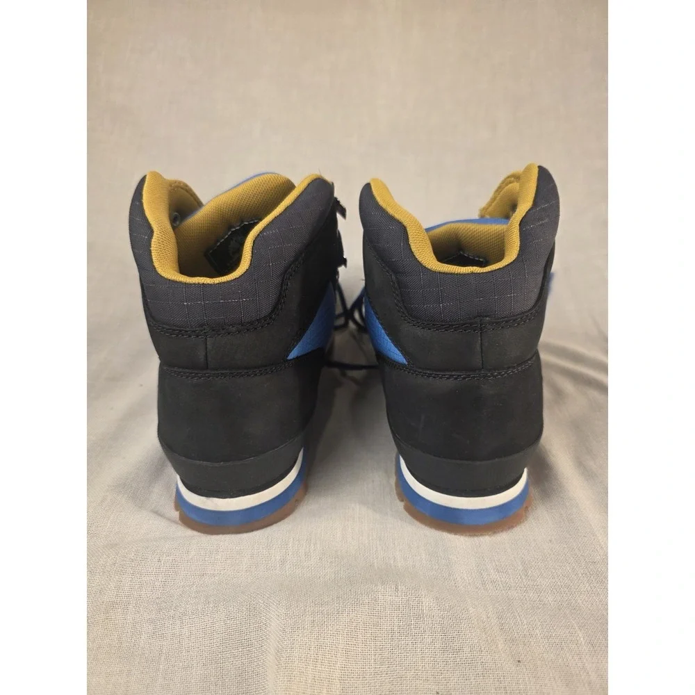 Timberland Euro Hiker Black Nubuck And Blue Size 11 Mid Hiker Worn Once